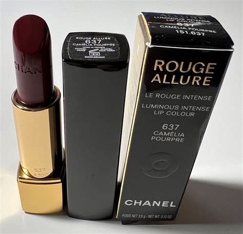 chanel rouge allure camélia 637|Chanel Camelia Pourpre (637) Rouge Allure .